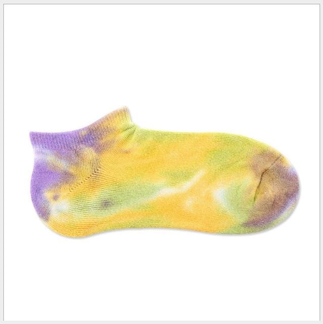 2020 baumwolle Skate Socken Männer Frauen Socke Knie-hohe Lustige Radfahren Laufen Wandern Tie Dye Sox Harajuku Hip Hop glücklich Socken