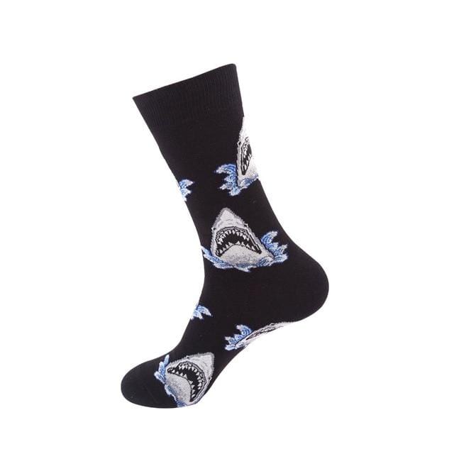 Frauen Lustige Männer Socke Hai Baumwolle Persönlichkeit Glückliche Kunst Van Gogh Welt Berühmte Malerei Weibliche Socken Öl Socken Weihnachten geschenk