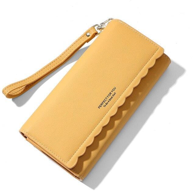 WEICHENG New Long Clutch Wallet Women Many Departmants Wristband Female Wallets Ladies Purse Card Holder Carteras Brand Designer