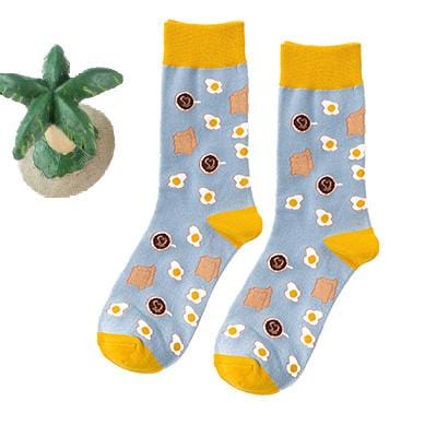 Frauen glücklich lustige Socken mit Druck Kunst süße warme Wintersocken mit Avocado Sushi Essen Baumwolle Mode Harajuku Unisex Socke 1 Paar