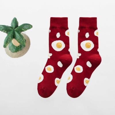 Frauen glücklich lustige Socken mit Druck Kunst süße warme Wintersocken mit Avocado Sushi Essen Baumwolle Mode Harajuku Unisex Socke 1 Paar