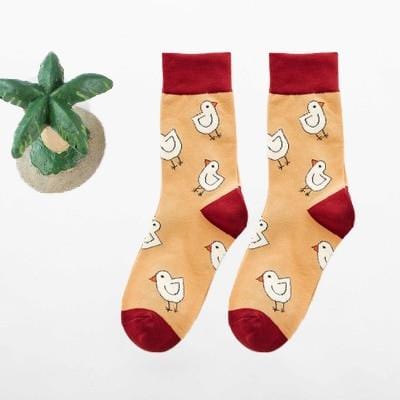 Frauen glücklich lustige Socken mit Druck Kunst süße warme Wintersocken mit Avocado Sushi Essen Baumwolle Mode Harajuku Unisex Socke 1 Paar