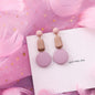 2019 Pink Earrings Korean Flower Sweet Geometric Earring Simulated Pearl pendientes mujer For Women Tassel Ear Jewelry brincos