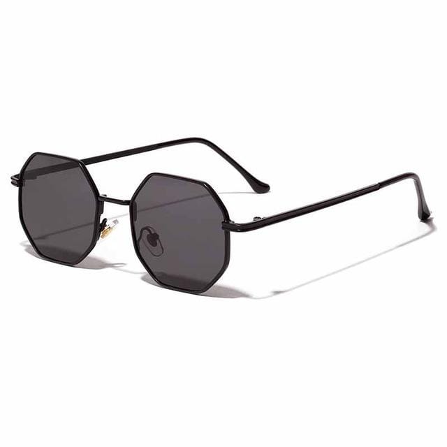 New Polygon Small Sunglasses Women Retro Round Metal Sun Glasses Men Brand Designer Hexagon Eyeglasses UV400