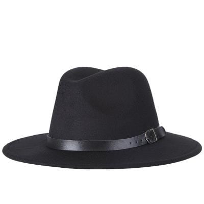 Kostenloser Versand 2019 neue Mode Männer Fedoras Damenmode Jazz Hut Sommer Frühling schwarze Wollmischung Kappe im Freien beiläufigen Hut