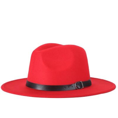 Kostenloser Versand 2019 neue Mode Männer Fedoras Damenmode Jazz Hut Sommer Frühling schwarze Wollmischung Kappe im Freien beiläufigen Hut