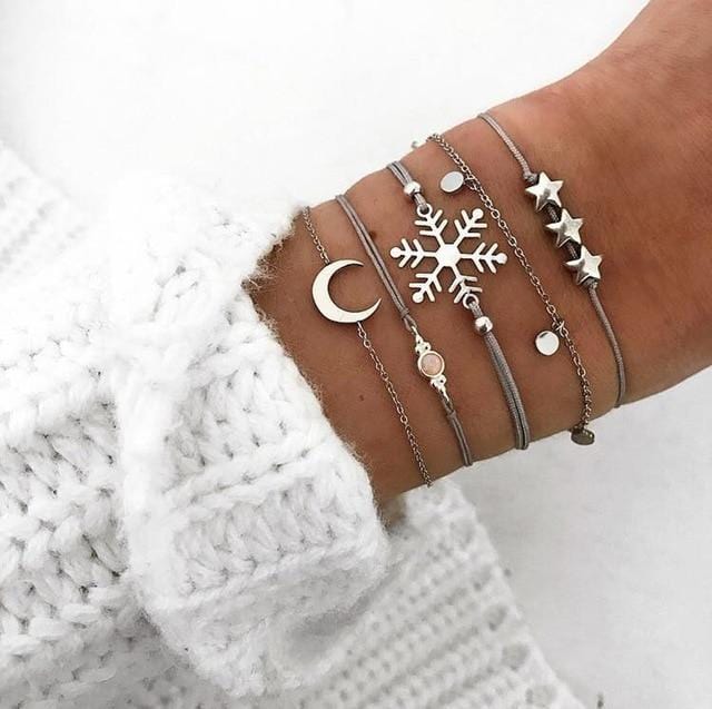 Boho Charm Bracelets & Bangles Set For Women Vintage Beaded Bracelet Fashion Multilayer Pulseras Accessories Mujer 2019 Bijoux