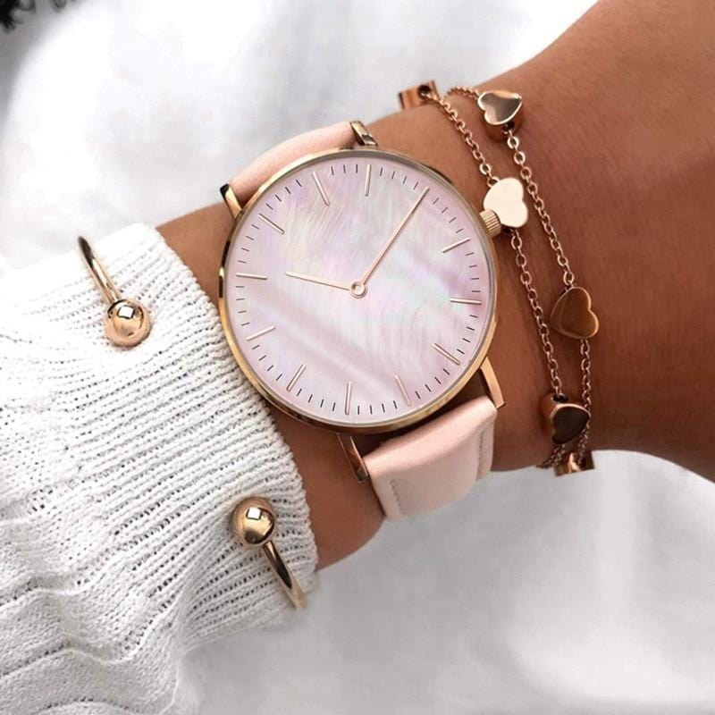 2020 Women Watches Top Brand Luxury Quartz Watch Leather Strap Fashion Wristwatch For Women Clock Ladies Hodinky Reloj Mujer