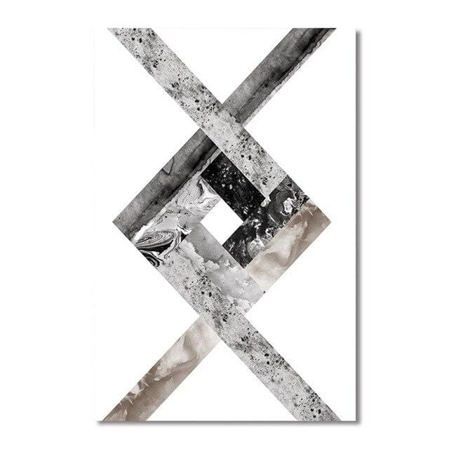 Abstract Geometric Canvas Painting Black and White Nordic Posters and Prints Wall Art Picture for Living Room Decor No Frame