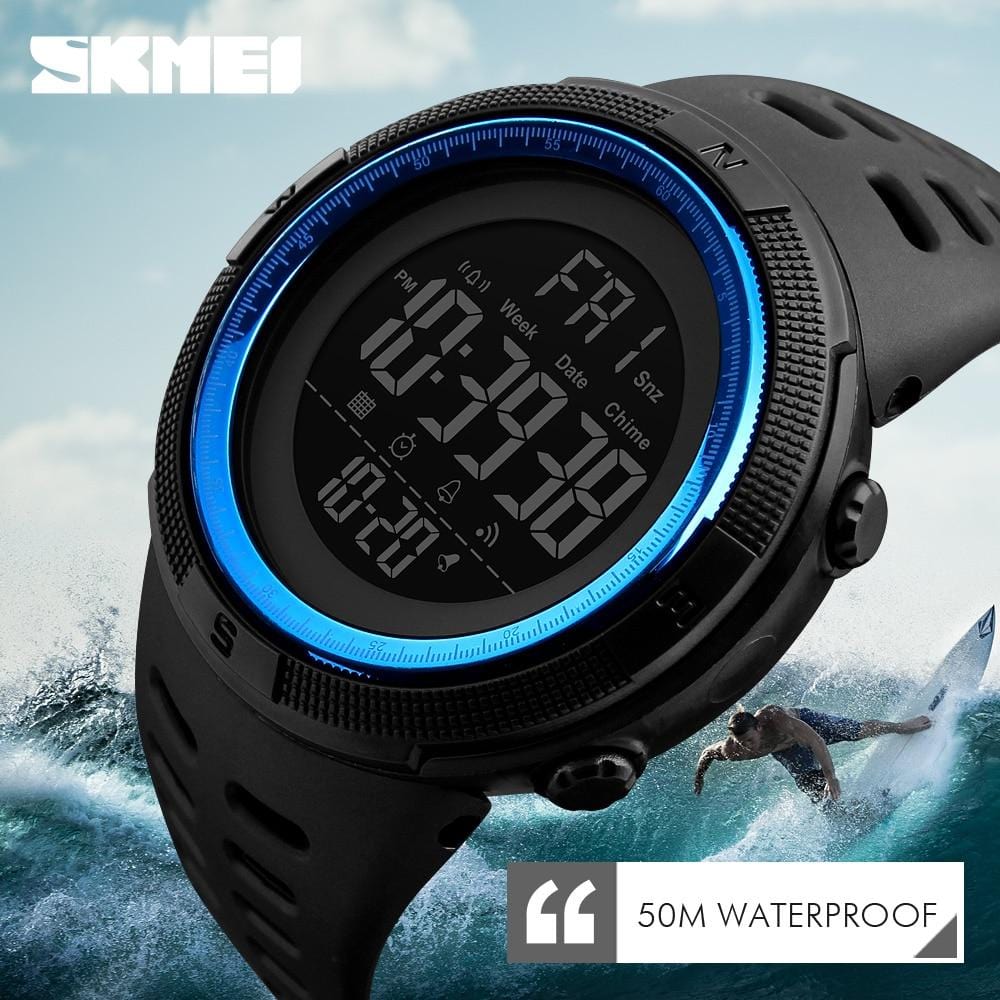 Relojes SKMEI impermeables para hombre, nueva moda, reloj deportivo de exterior Digital LED informal para hombre, relojes de pulsera multifunción para estudiantes