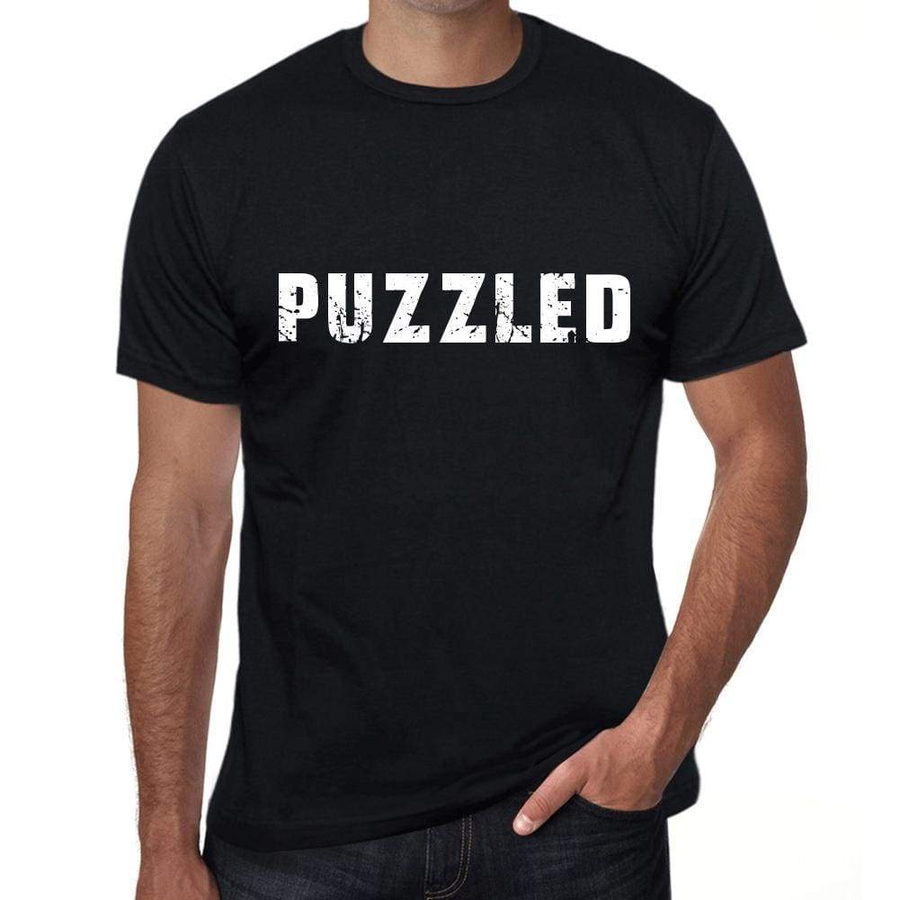 Puzzled Mens T Shirt Black Birthday Gift 00555 - Black / Xs - Casual