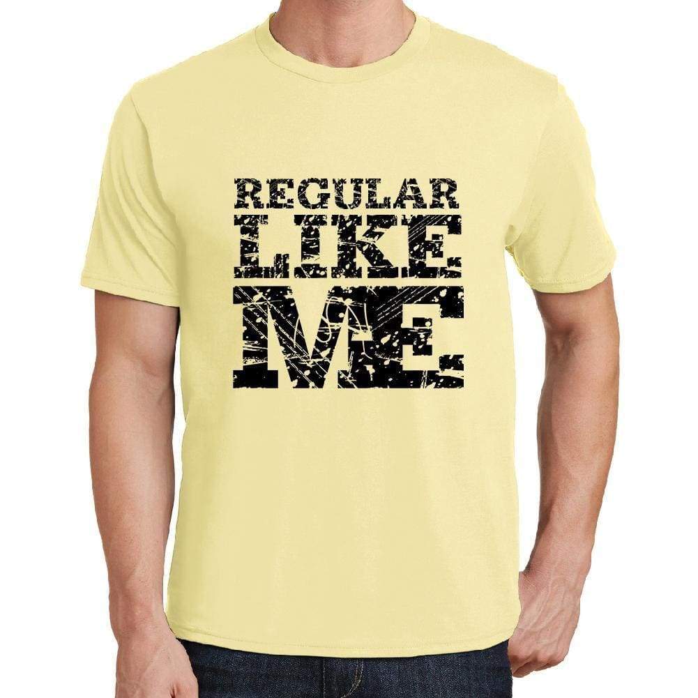 Regular Like Me Yellow Mens Short Sleeve Round Neck T-Shirt 00294 - Yellow / S - Casual