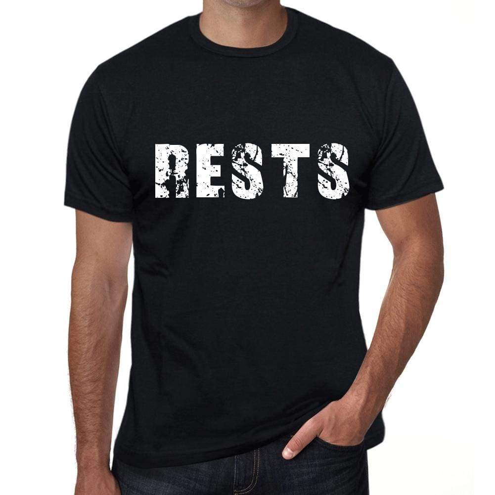 Rests Mens Retro T Shirt Black Birthday Gift 00553 - Black / Xs - Casual