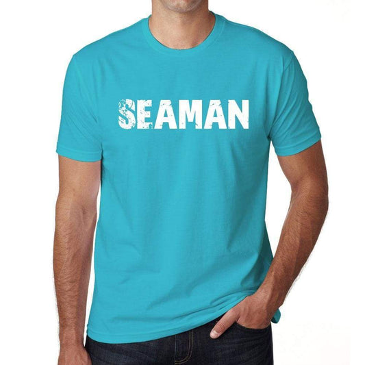 Seaman Mens Short Sleeve Round Neck T-Shirt 00020 - Blue / S - Casual