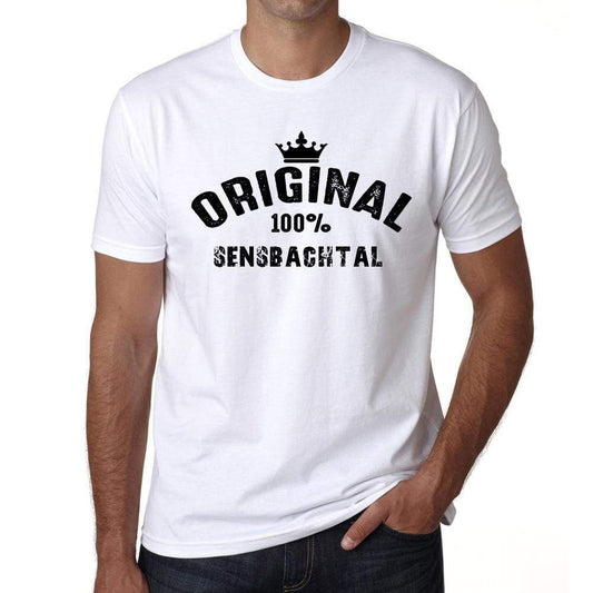 Sensbachtal 100% German City White Mens Short Sleeve Round Neck T-Shirt 00001 - Casual