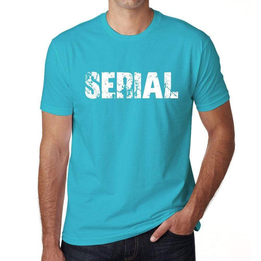 Serial Mens Short Sleeve Round Neck T-Shirt 00020 - Blue / S - Casual