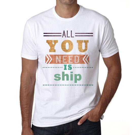 Ship Mens Short Sleeve Round Neck T-Shirt 00025 - Casual