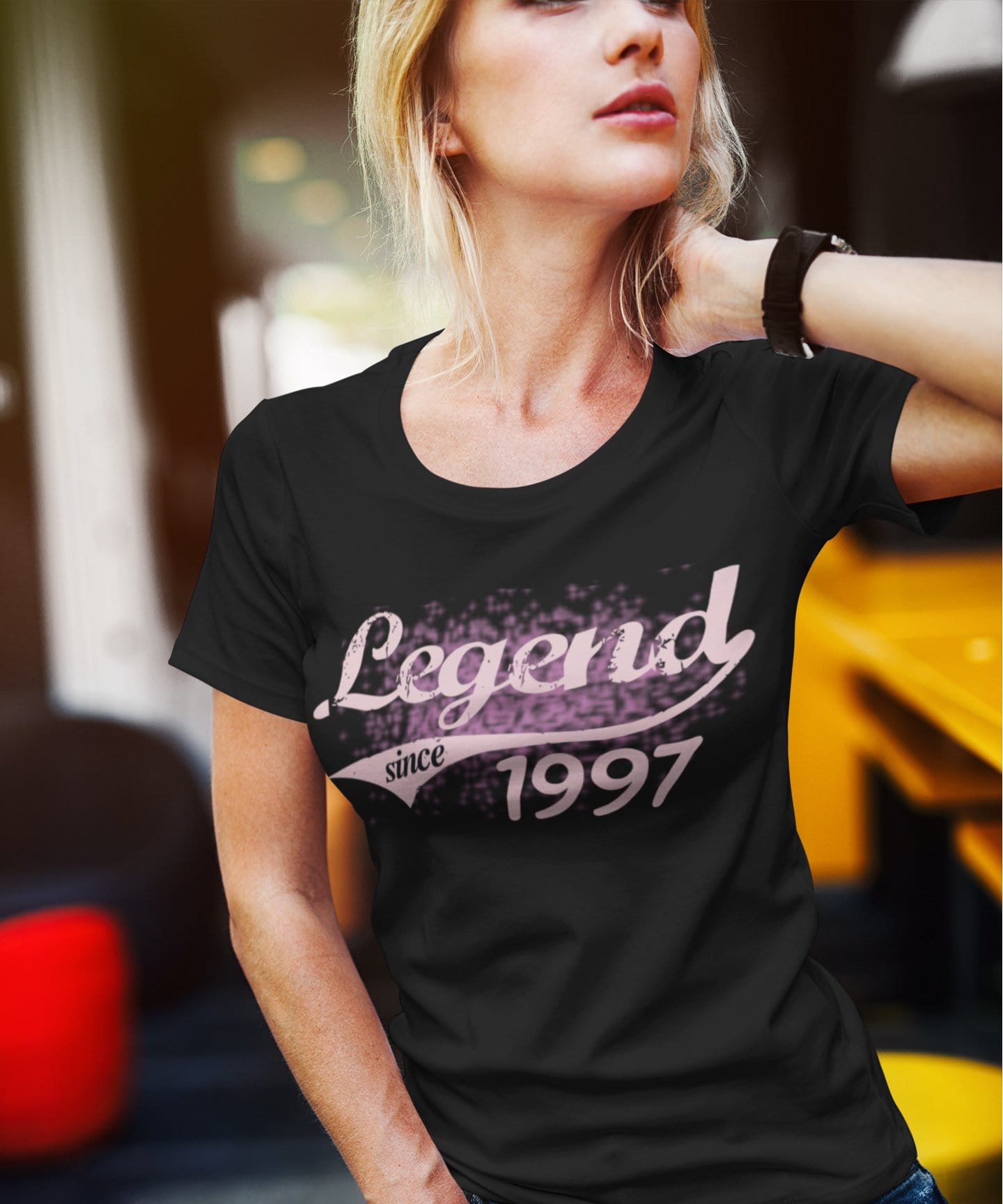 1997, T-Shirt für Damen, T-Shirt-Geschenk, schwarz 00147