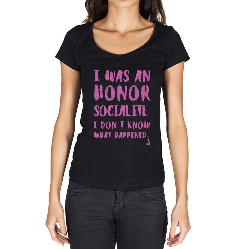 SOCIALITE, What happened, Black, <span>Women's</span> <span><span>Short Sleeve</span></span> <span>Round Neck</span> T-shirt, gift t-shirt 00317 - ULTRABASIC