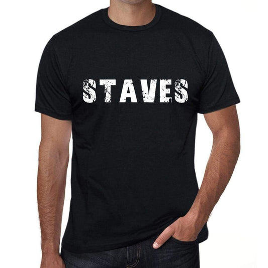 Staves Mens Vintage T Shirt Black Birthday Gift 00554 - Black / Xs - Casual