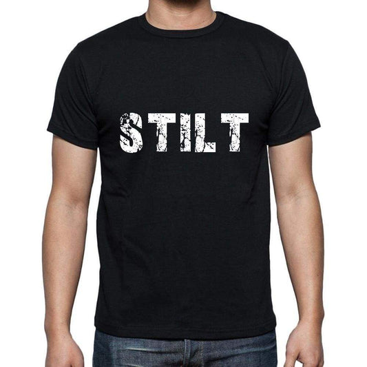 Stilt Mens Short Sleeve Round Neck T-Shirt 5 Letters Black Word 00006 - Casual