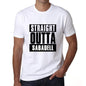 Straight Outta Sabadell Mens Short Sleeve Round Neck T-Shirt 00027 - White / S - Casual