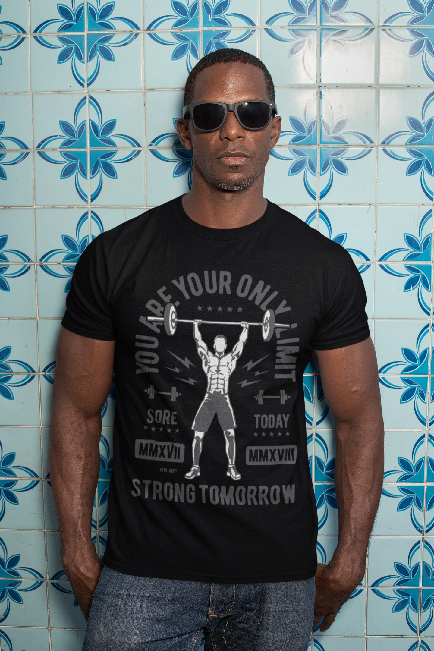 ULTRABASIC Herren T-Shirt You Are Your Only Limit – Strong Tomorrow T-Shirt