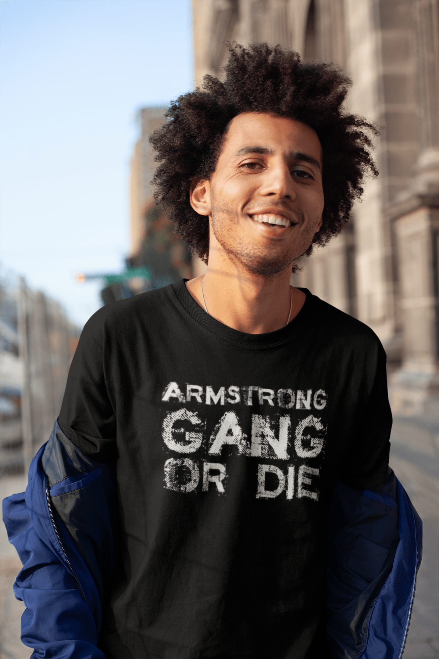 ARMSTRONG Family Gang T-Shirt, Herren T-Shirt, schwarzes T-Shirt, Geschenk-T-Shirt 00033