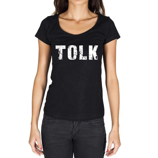 Tolk German Cities Black Womens Short Sleeve Round Neck T-Shirt 00002 - Casual