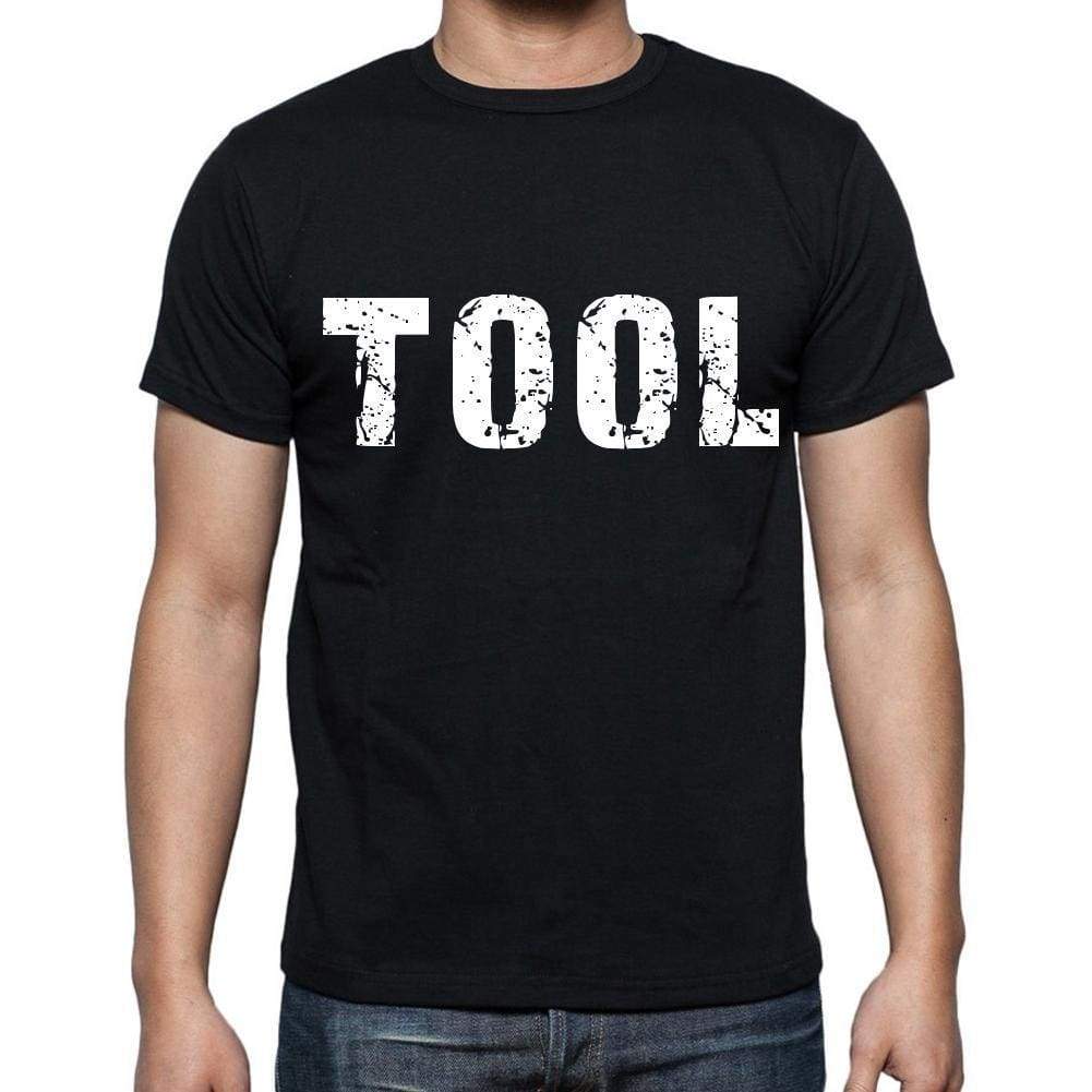 Tool White Letters Mens Short Sleeve Round Neck T-Shirt 00007