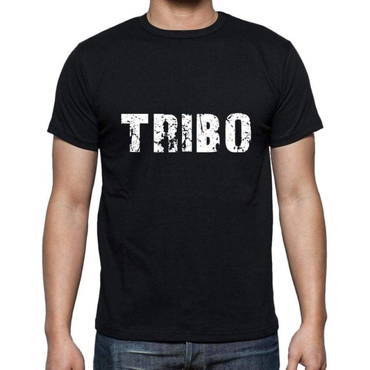 Tribo Mens Short Sleeve Round Neck T-Shirt 5 Letters Black Word 00006 - Casual