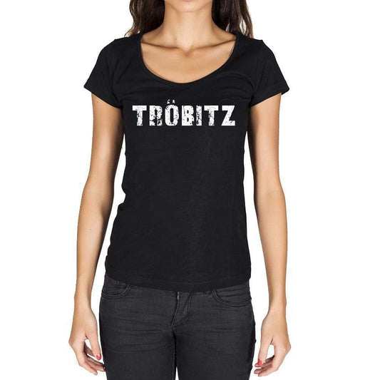 Tröbitz German Cities Black Womens Short Sleeve Round Neck T-Shirt 00002 - Casual