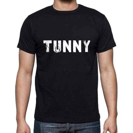 Tunny Mens Short Sleeve Round Neck T-Shirt 5 Letters Black Word 00006 - Casual