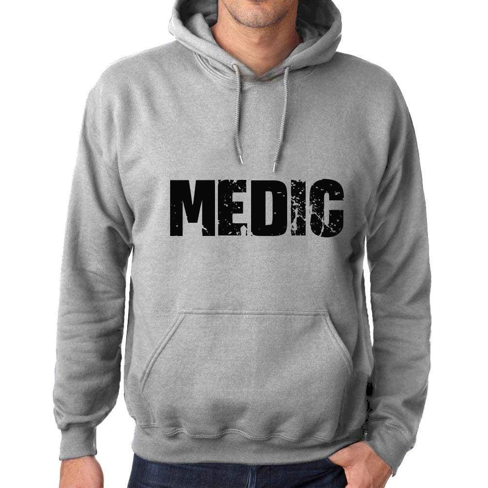 Unisex Printed Graphic Cotton Hoodie Popular Words Medic Grey Marl - Grey Marl / Xs / Cotton - Hoodies