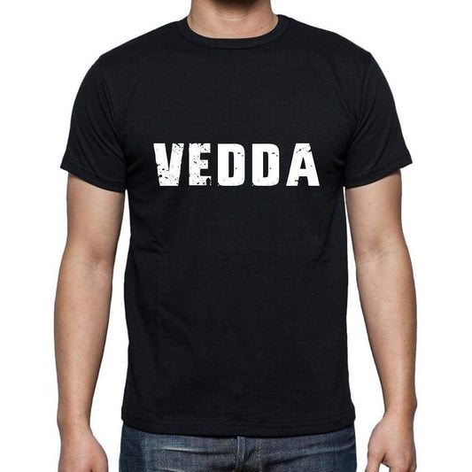 Vedda Mens Short Sleeve Round Neck T-Shirt 5 Letters Black Word 00006 - Casual