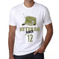 Veteran Since 12 Mens T-Shirt White Birthday Gift 00436 - White / Xs - Casual