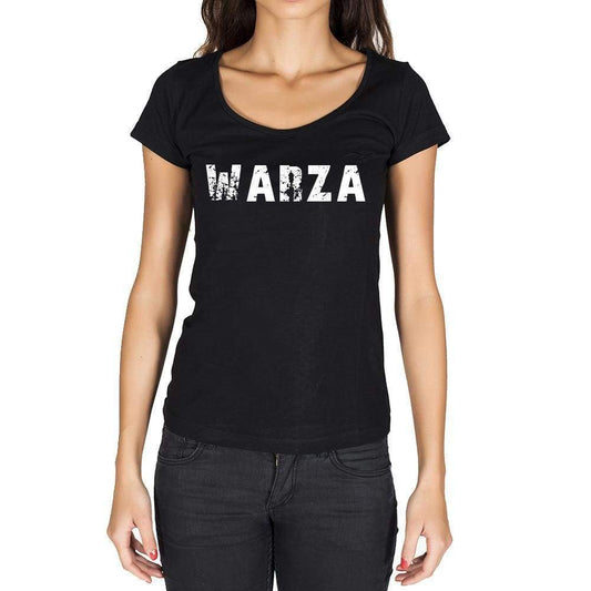 Warza German Cities Black Womens Short Sleeve Round Neck T-Shirt 00002 - Casual