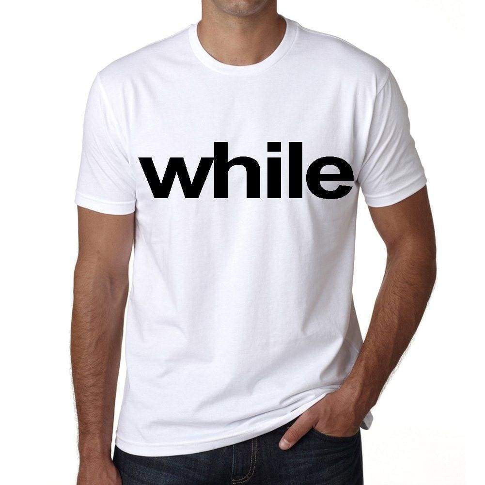 While Mens Short Sleeve Round Neck T-Shirt