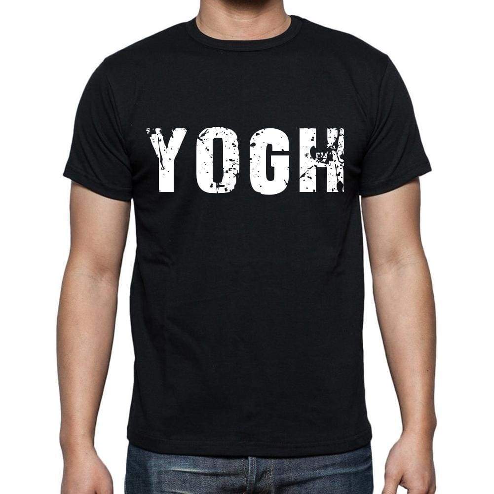 Yogh Mens Short Sleeve Round Neck T-Shirt 4 Letters Black - Casual