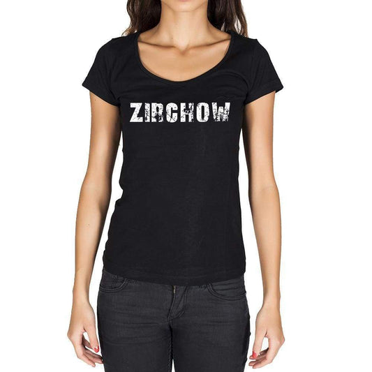 Zirchow German Cities Black Womens Short Sleeve Round Neck T-Shirt 00002 - Casual